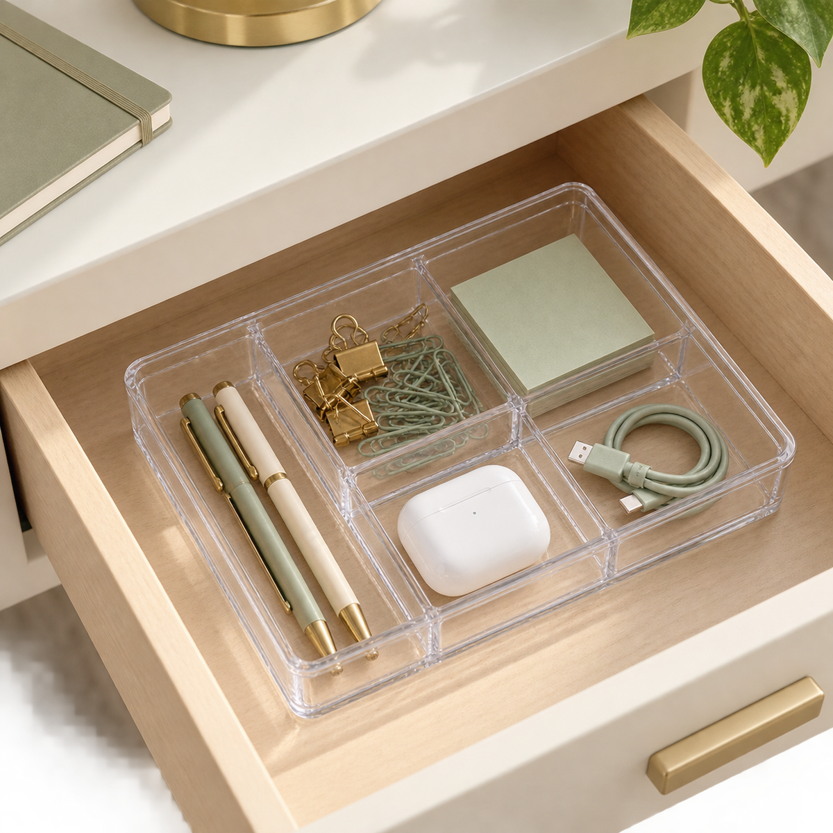 TidyNest Drawer Sorter Tray in transparent small size